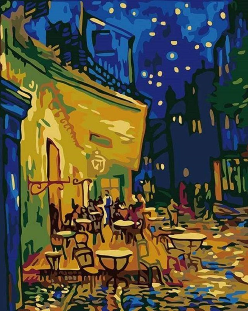 Kreuzstich 32x40cm – Café – Van Gogh - Kidis Art