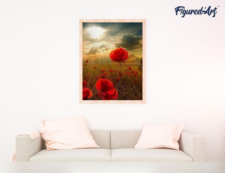 Malen nach Zahlen 40x50cm ohne Keilrahmen Figured’Art Blumen unter der Sonne