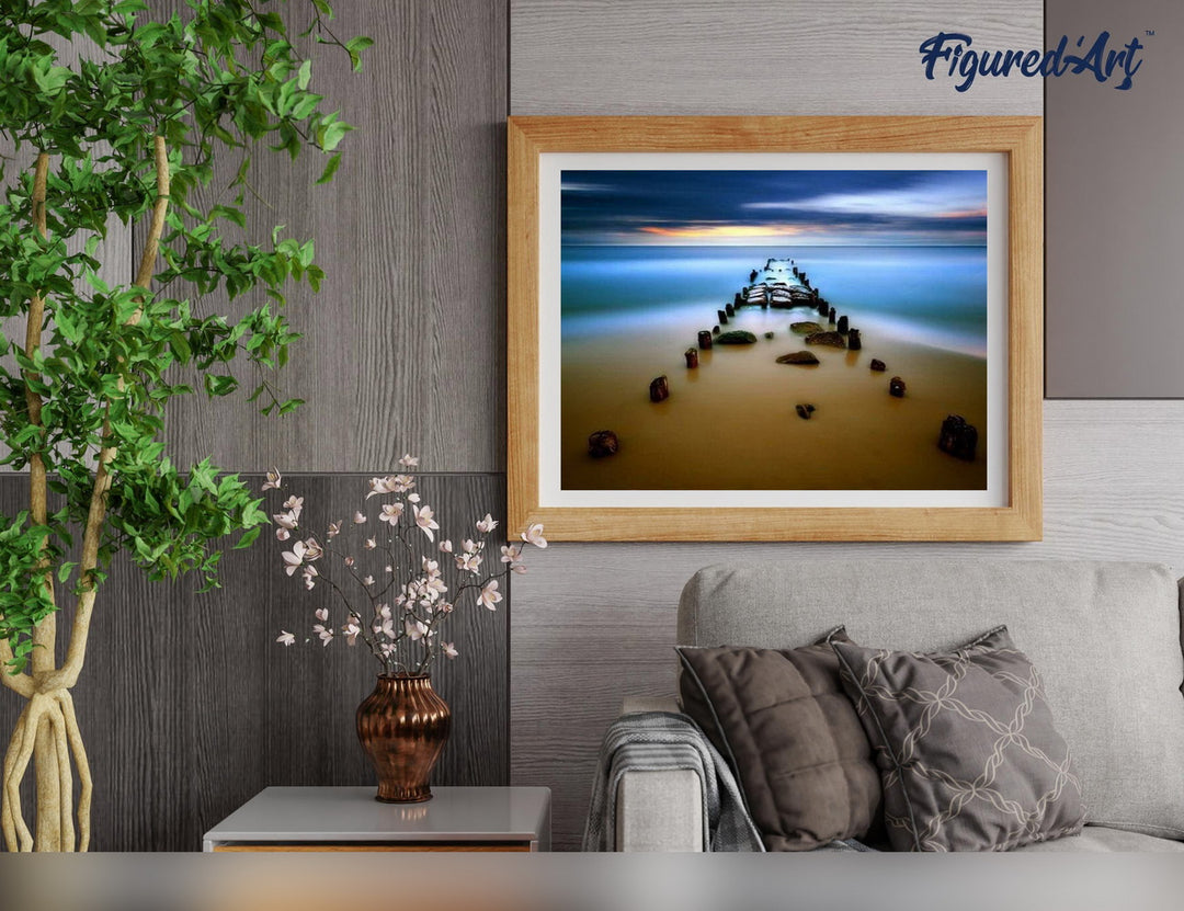 Malen nach Zahlen 40x50cm ohne Keilrahmen Figured’Art Brücke im Wasser