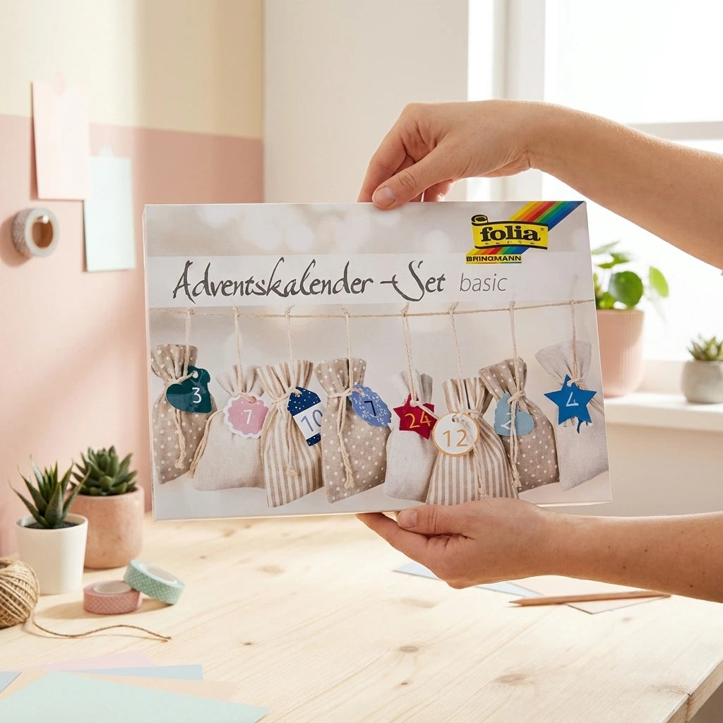 Adventskalender-Set Motivdruck 49tlg, 10x13cm