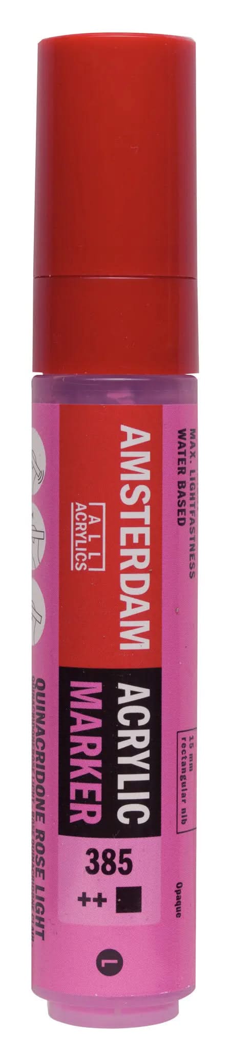 Amsterdam Acrylic Marker 15 mm Chinacridonrosa Hell 385 - Kidis Art
