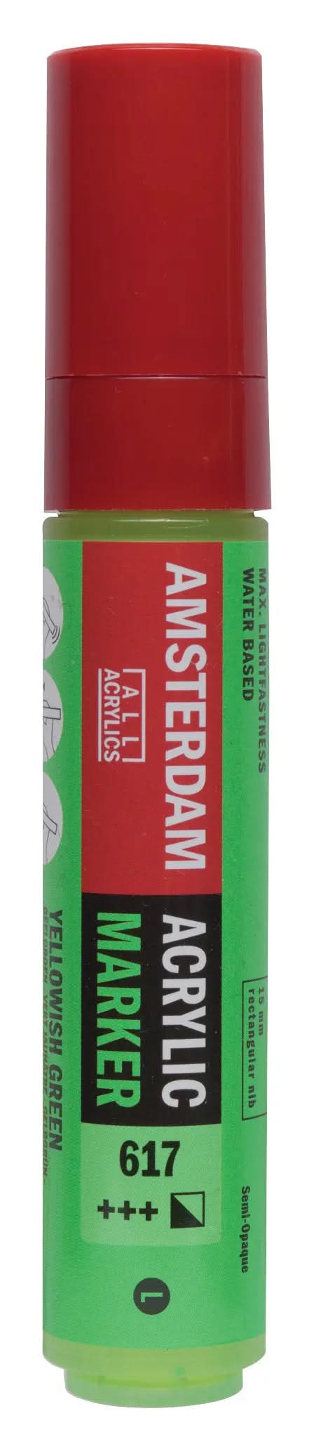 Amsterdam Acrylic Marker 15 mm Gelbgrün 617 - Kidis Art