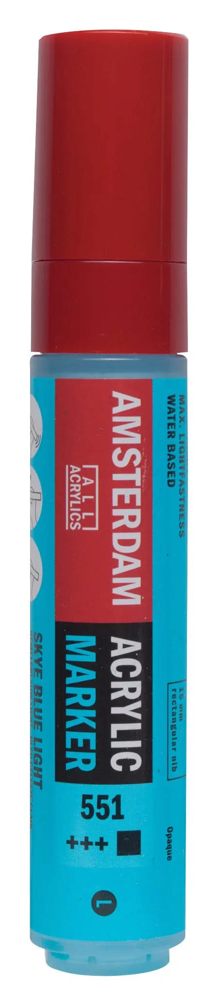 Amsterdam Acrylic Marker 15 mm Himmelblau Hell 551 - Kidis Art