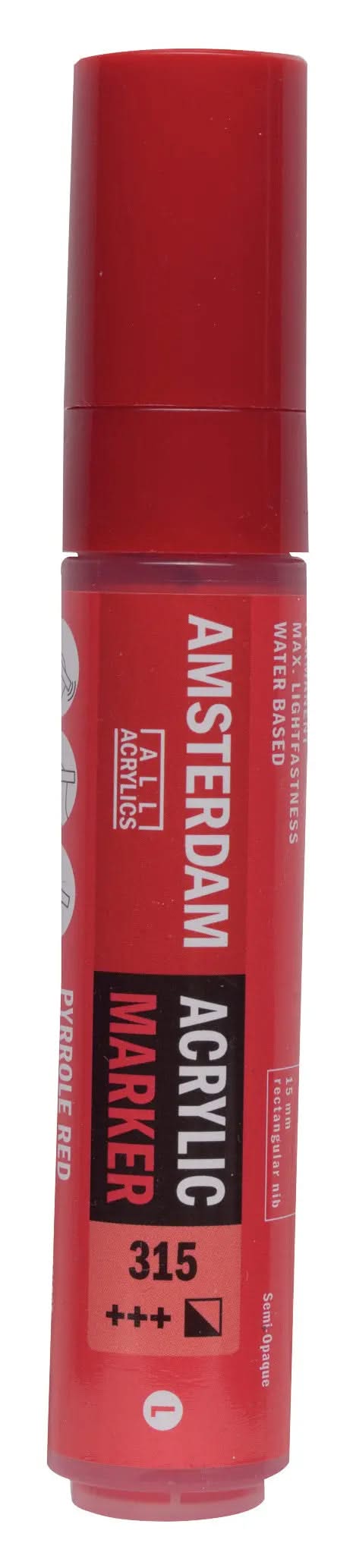 Amsterdam Acrylic Marker 15 mm Pyrrolrot 315 - Kidis Art