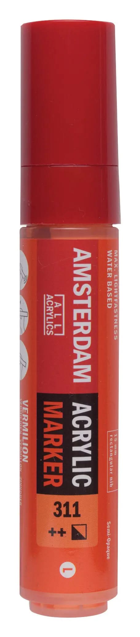 Amsterdam Acrylic Marker 15 mm Zinnober 311 - Kidis Art