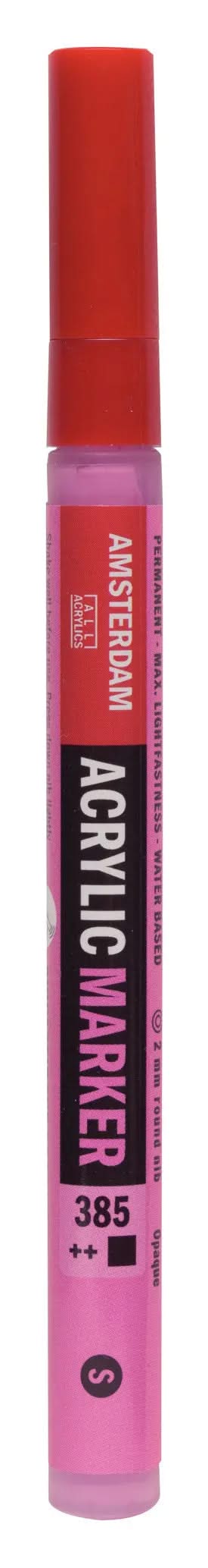 Amsterdam Acrylic Marker 2 mm Chinacridonrosa Hell 385 - Kidis Art