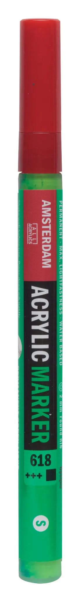 Amsterdam Acrylic Marker 2 mm Permanentgrün Hell 618 - Kidis Art