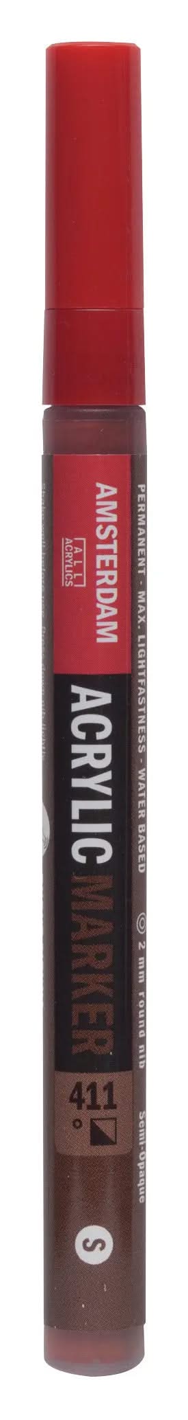 Amsterdam Acrylic Marker 2 mm Siena Gebrannt 411 - Kidis Art