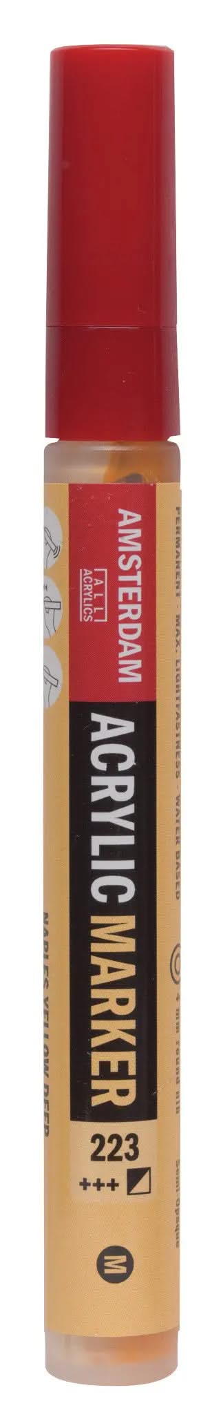 Amsterdam Acrylic Marker 4 mm Neapelgelb Dunkel 223 - Kidis Art