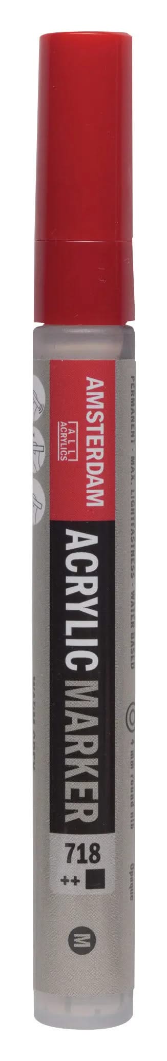 Amsterdam Acrylic Marker 4 mm Warmgrau 718 - Kidis Art