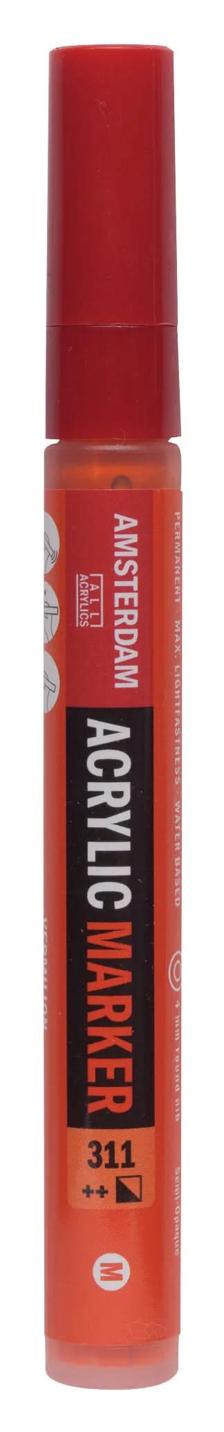 Amsterdam Acrylic Marker 4 mm Zinnober 311 - Kidis Art