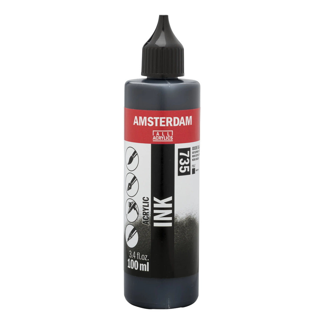 Amsterdam Acrylic Tinte Flasche 100 ml Oxidschwarz 735