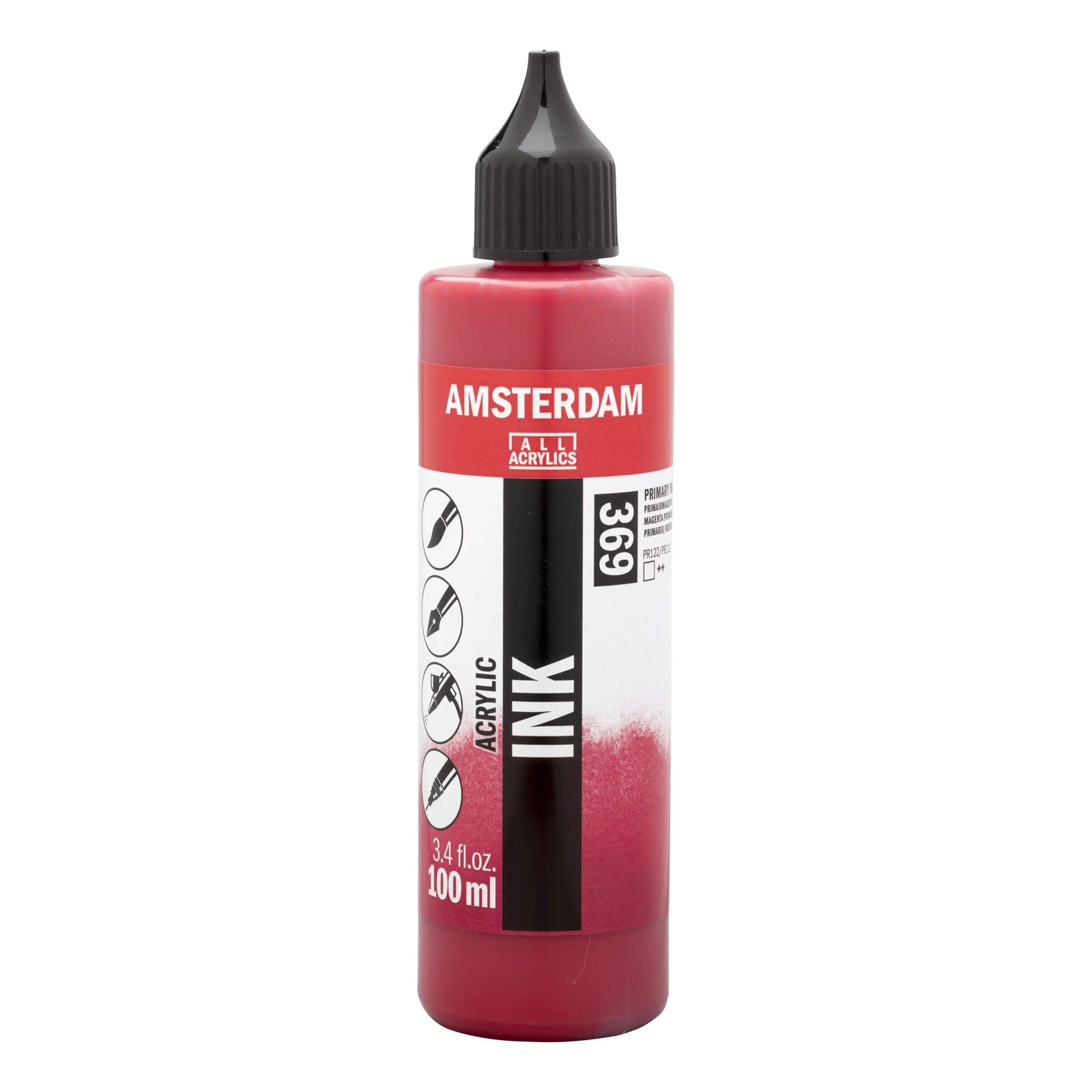 Amsterdam Acrylic Tinte Flasche 100 ml Primärmagenta 369 - Kidis Art
