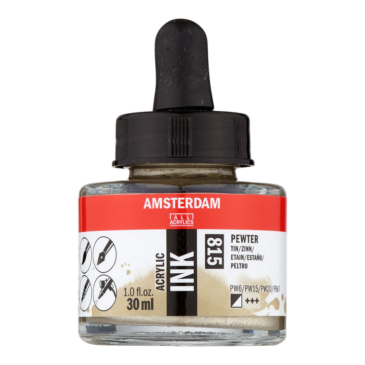 Amsterdam Acrylic Tinte Flasche 30 ml Zinn 815