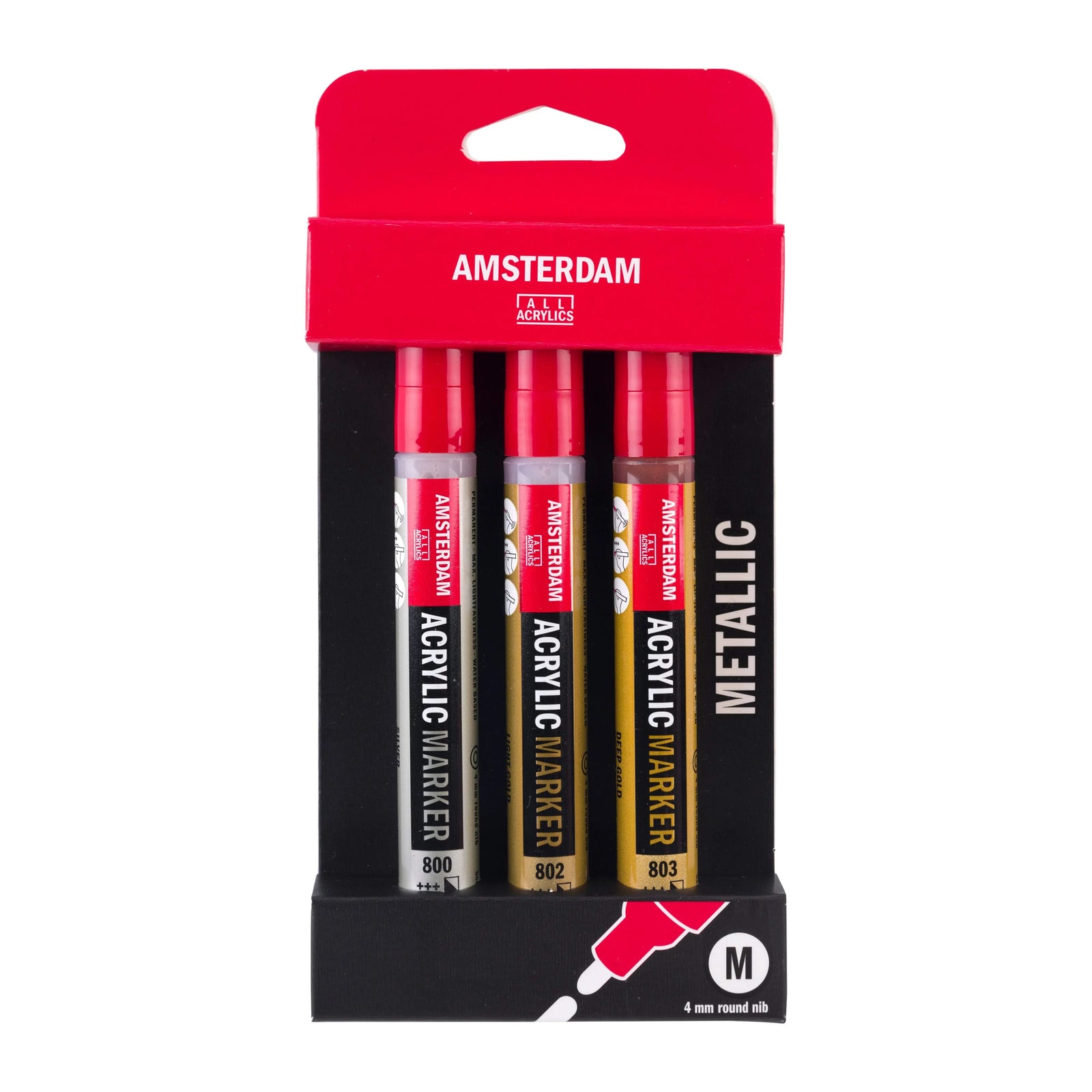 Amsterdam Acrylmarker Metallicset | 3 Farben - Kidis Art