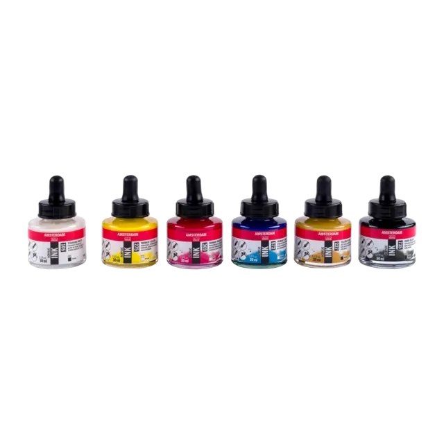 Amsterdam Acryltinte Basisset | 6 x 30 ml - Kidis Art