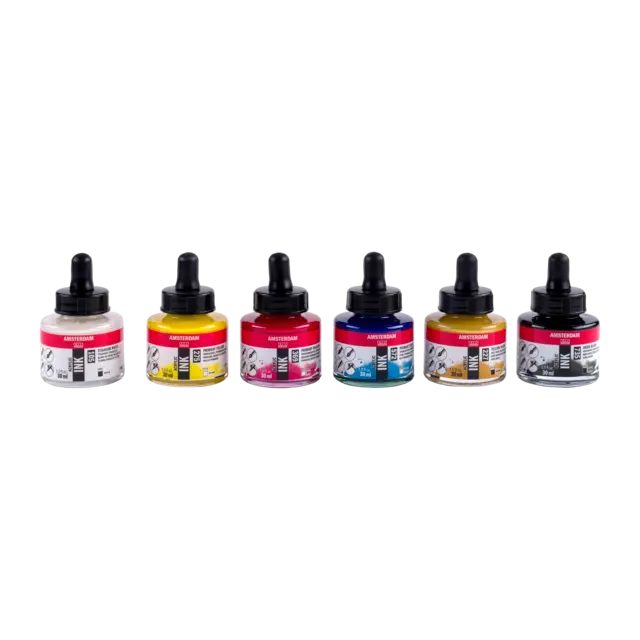 Amsterdam Acryltinte Basisset | 6 x 30 ml Amsterdam