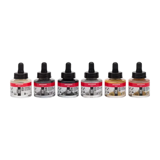 Amsterdam Acryltinte Lettering-Set | 6 x 30 ml - Kidis Art