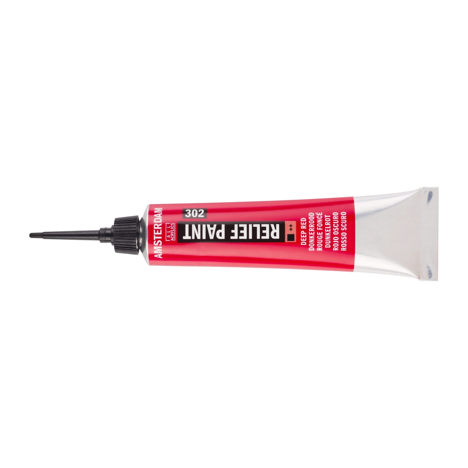 Amsterdam Relieffarbe Tube 20 ml Dunkelrot 302 - Kidis Art