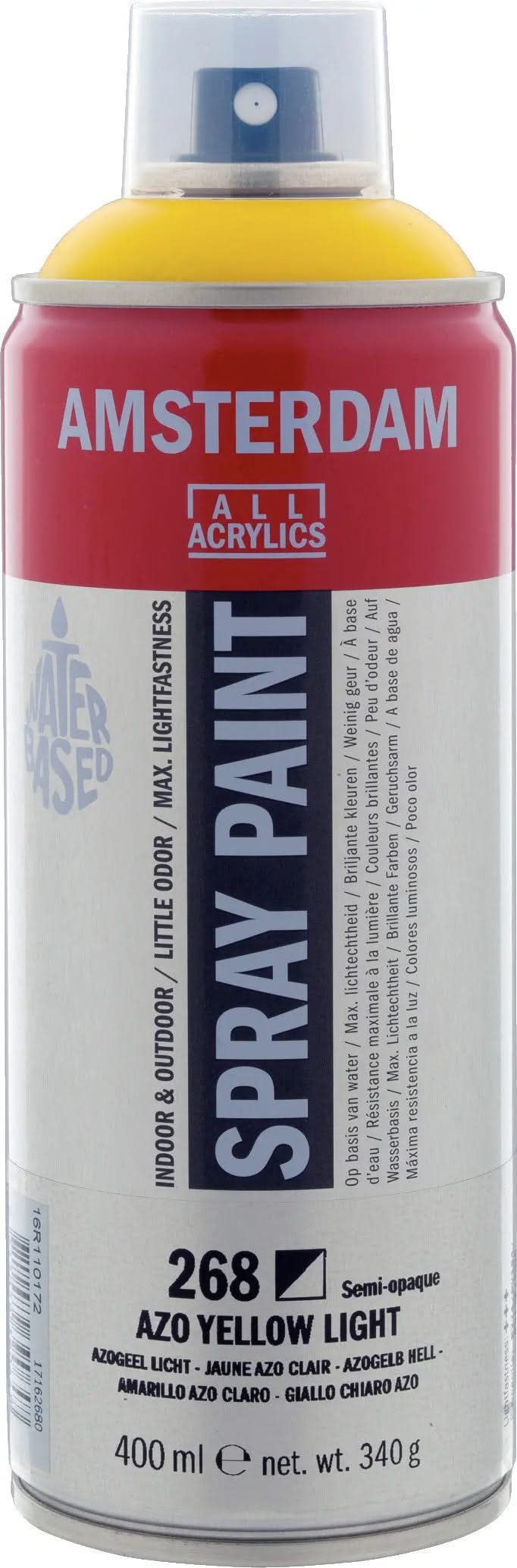 Amsterdam Sprühfarbe 400 ml Azogelb Hell 268 - Kidis Art