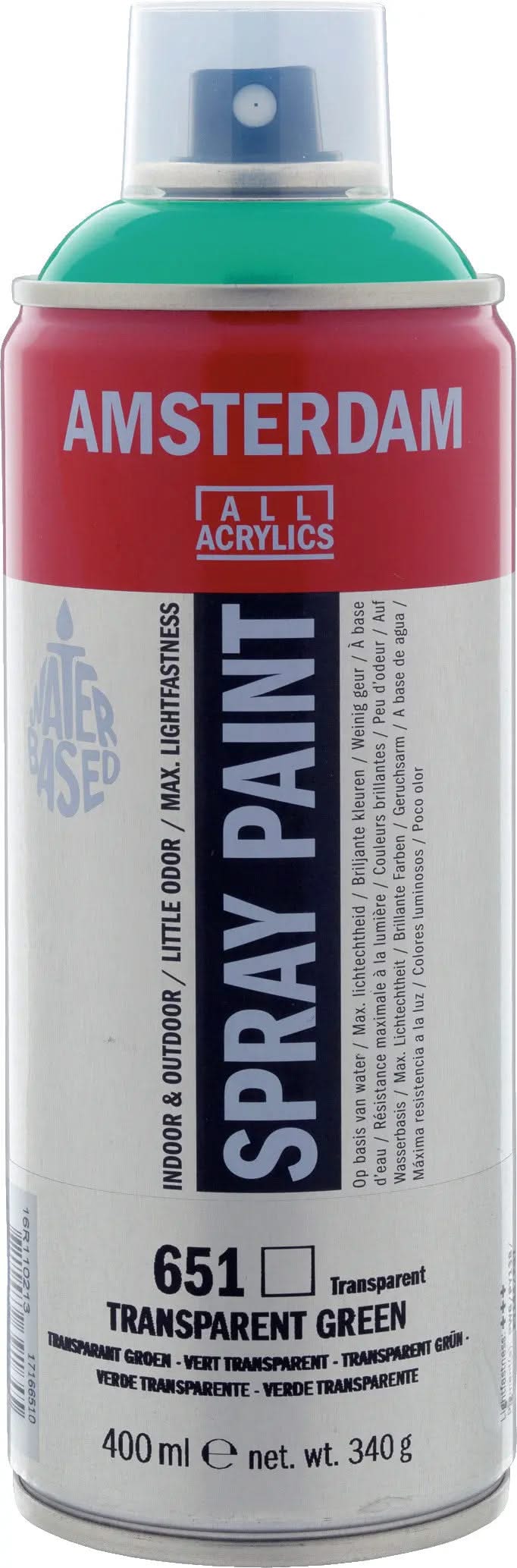 Amsterdam Sprühfarbe 400 ml Transparentgrün 651 - Kidis Art