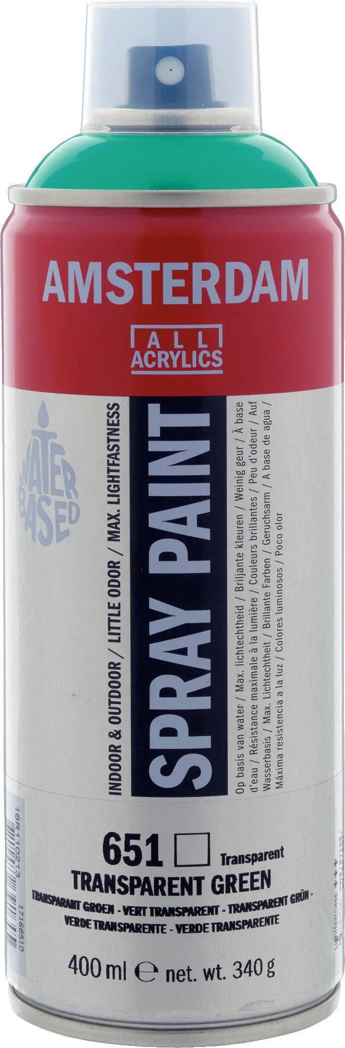Amsterdam Sprühfarbe 400 ml Transparentgrün 651