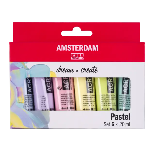 Amsterdam Standard Serie Acrylfarben Pastellset | 6 x 20 ml - Kidis Art