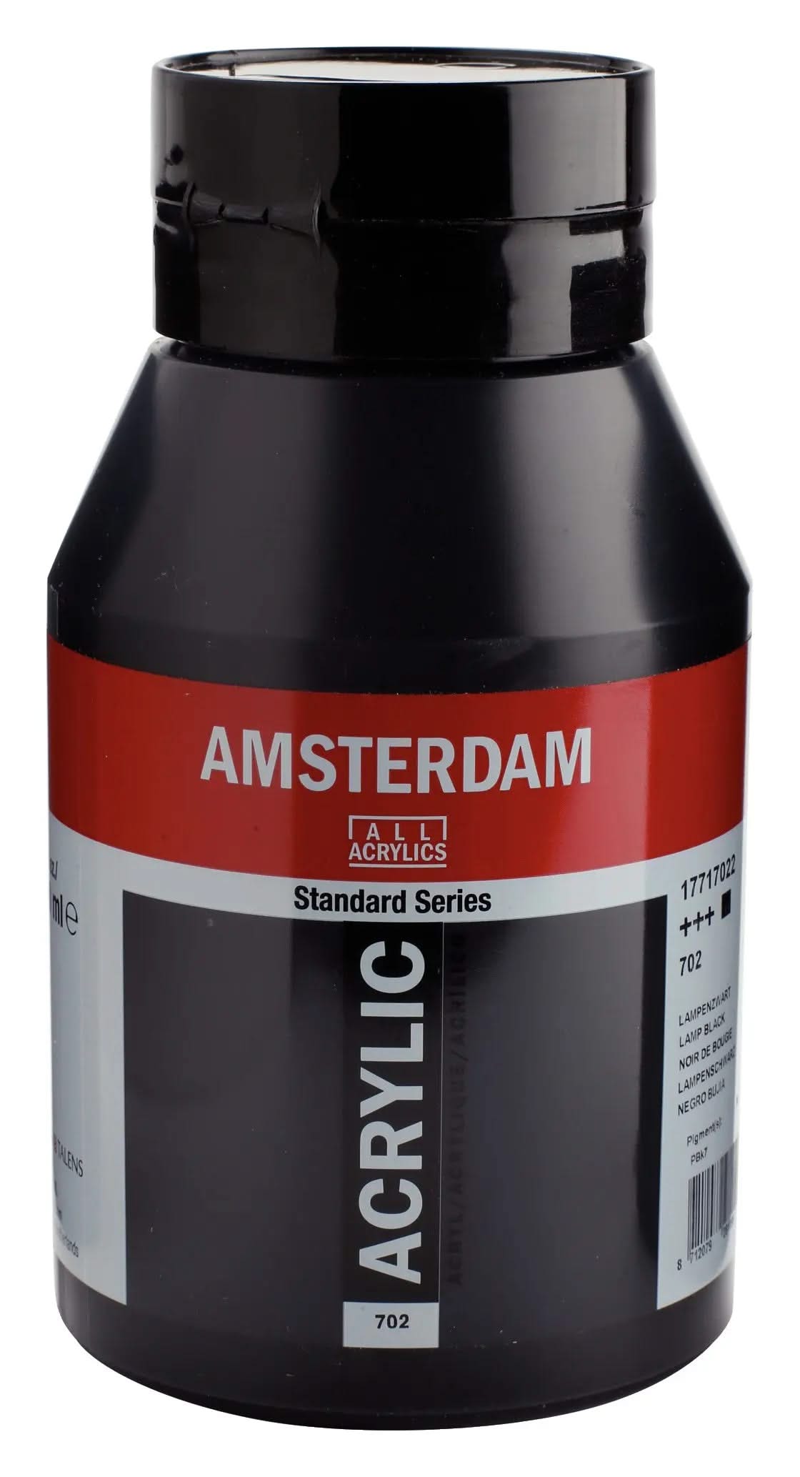 Amsterdam Standard Series Acrylfarbe Flasche 1000 ml Lampenschwarz 702 - Kidis Art