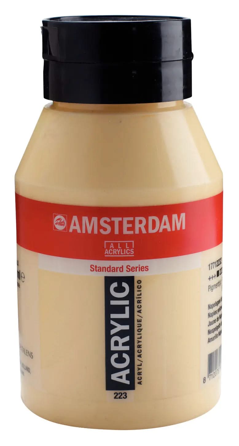 Amsterdam Standard Series Acrylfarbe Flasche 1000 ml Neapelgelb Dunkel 223 - Kidis Art