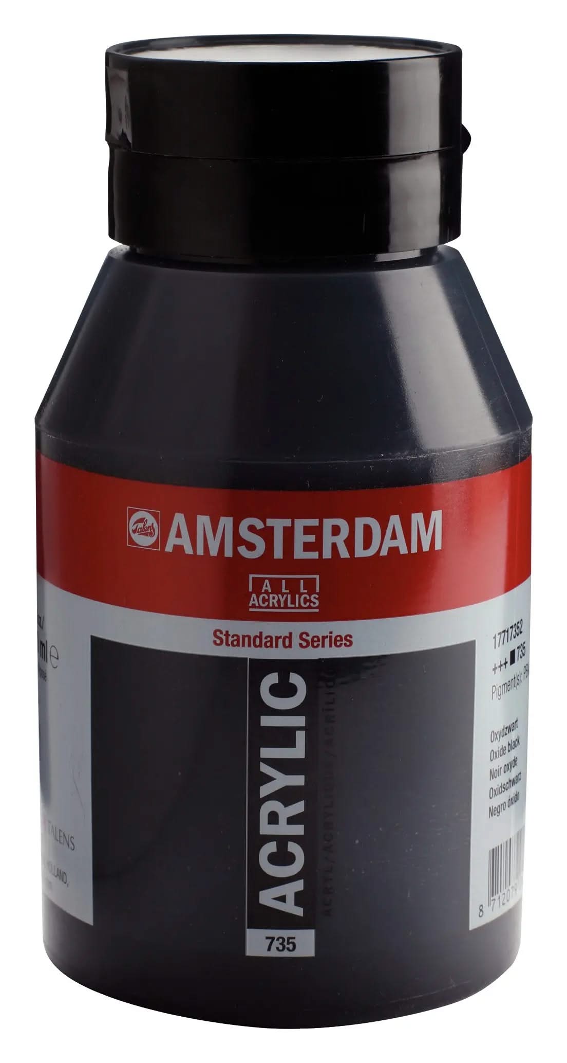 Amsterdam Standard Series Acrylfarbe Flasche 1000 ml Oxidschwarz 735 - Kidis Art
