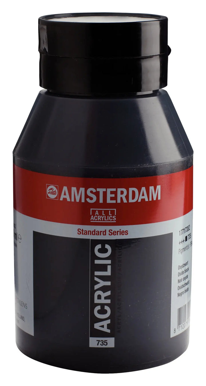 Amsterdam Standard Series Acrylfarbe Flasche 1000 ml Oxidschwarz 735