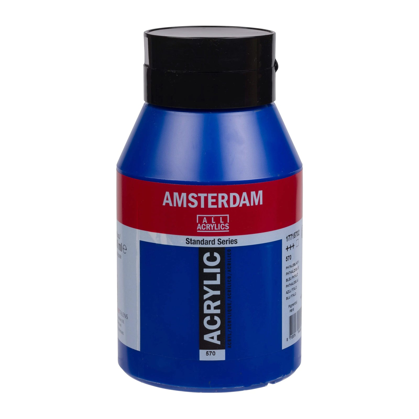 Amsterdam Standard Series Acrylfarbe Flasche 1000 ml Phthaloblau 570 - Kidis Art