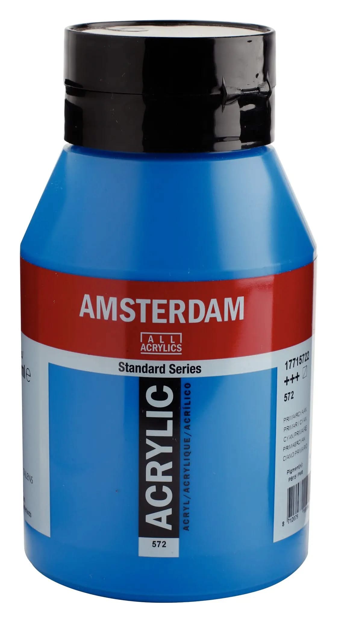 Amsterdam Standard Series Acrylfarbe Flasche 1000 ml Primärzyan 572 - Kidis Art