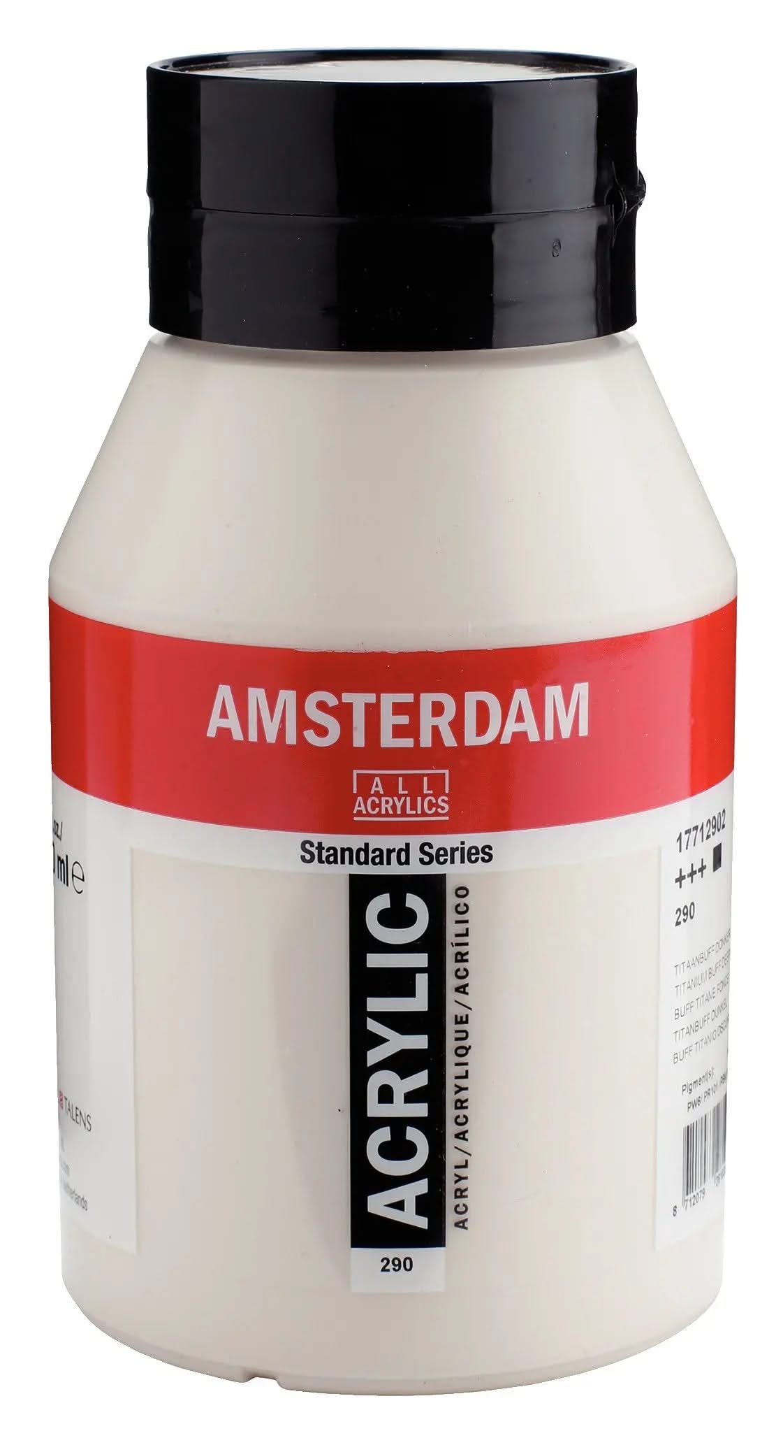 Amsterdam Standard Series Acrylfarbe Flasche 1000 ml Titanbuff Dunkel 290 - Kidis Art