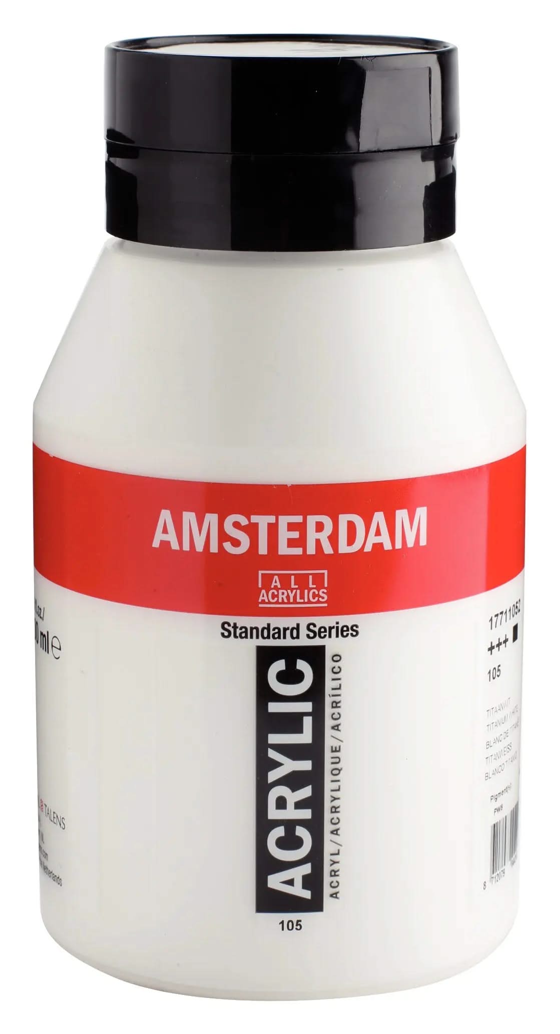 Amsterdam Standard Series Acrylfarbe Flasche 1000 ml Titanweiß 105 - Kidis Art