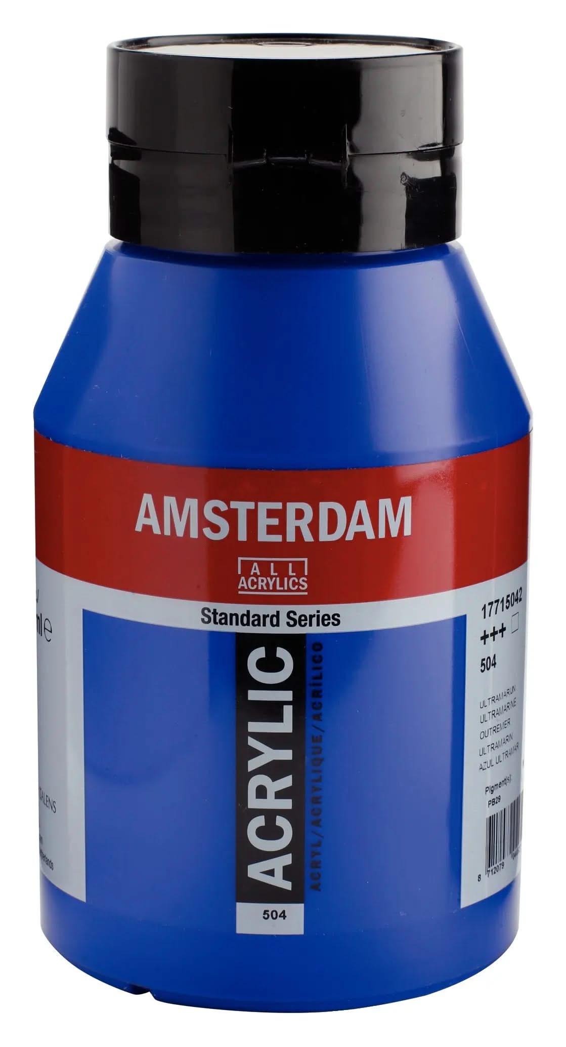 Amsterdam Standard Series Acrylfarbe Flasche 1000 ml Ultramarin 504 - Kidis Art