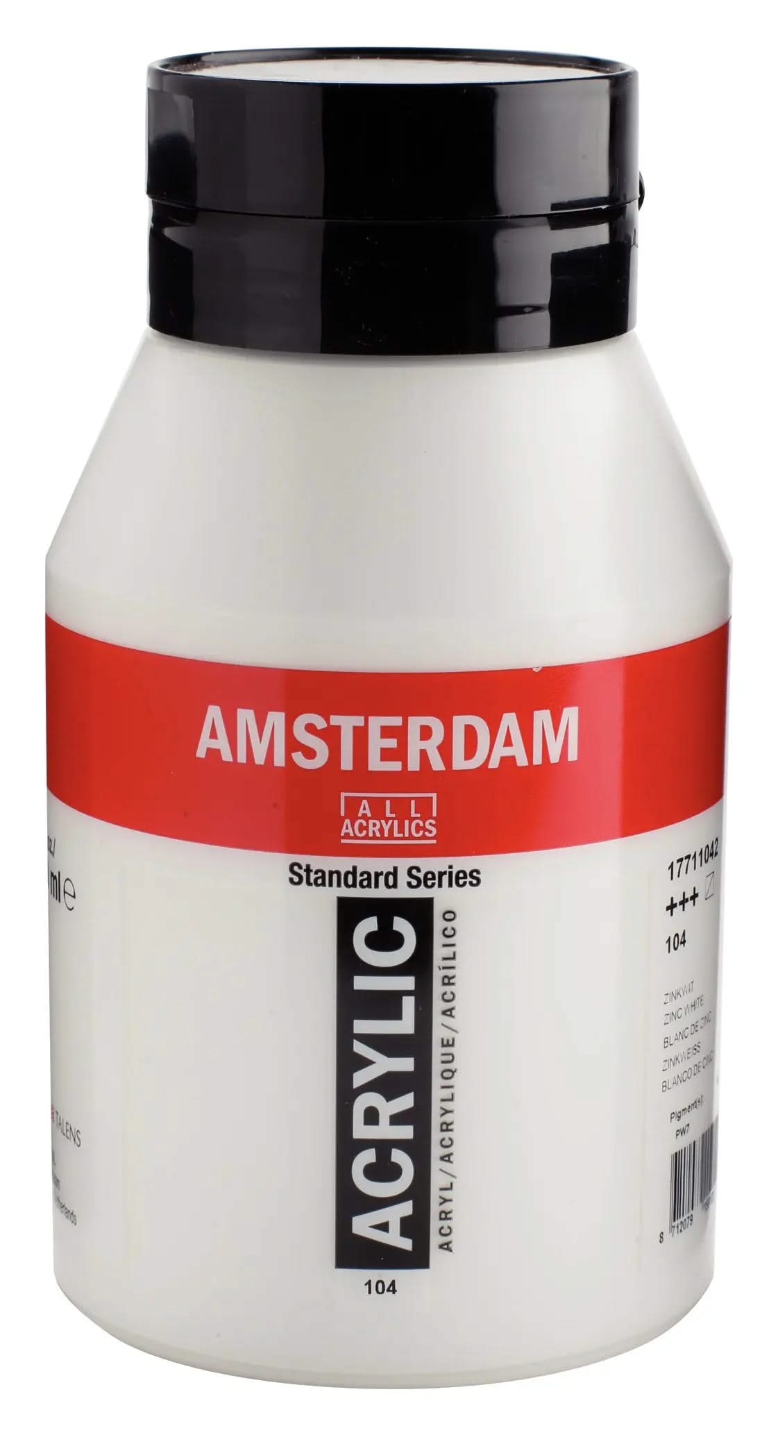 Amsterdam Standard Series Acrylfarbe Flasche 1000 ml Zinkweiß 104 - Kidis Art