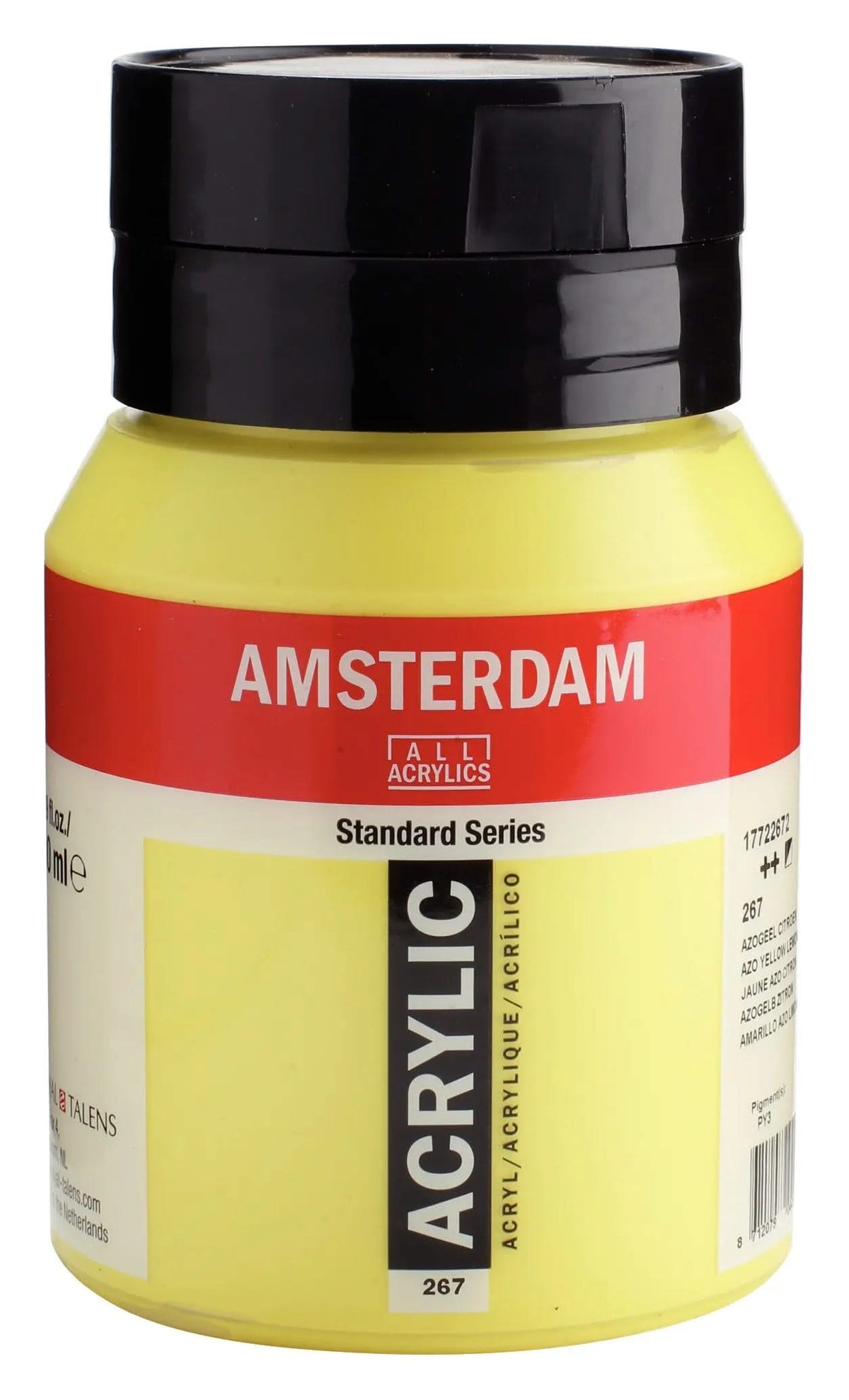 Amsterdam Standard Series Acrylfarbe Flasche 500 ml Azogelb Zitrone 267 - Kidis Art