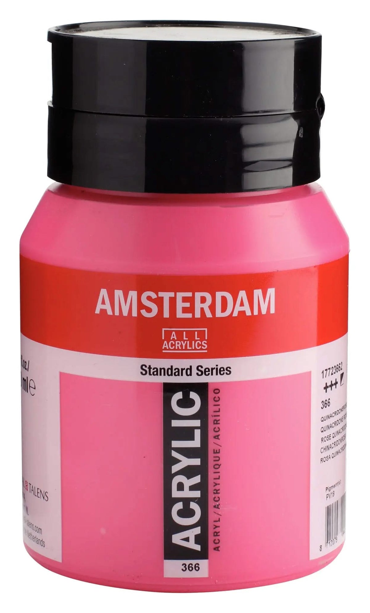 Amsterdam Standard Series Acrylfarbe Flasche 500 ml Chinacridonrosa 366 - Kidis Art