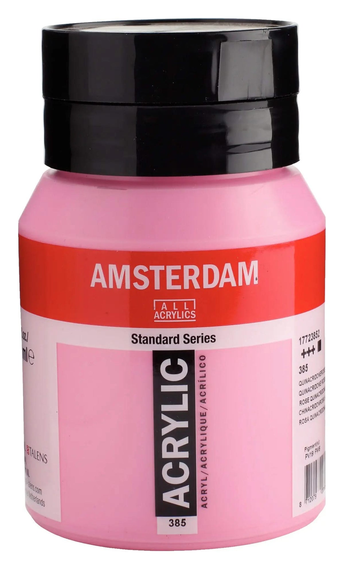 Amsterdam Standard Series Acrylfarbe Flasche 500 ml Chinacridonrosa Hell 385 - Kidis Art