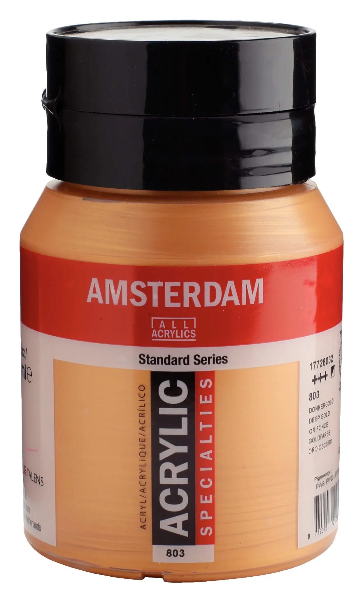 Amsterdam Standard Series Acrylfarbe Flasche 500 ml Goldfarbe 803 - Kidis Art