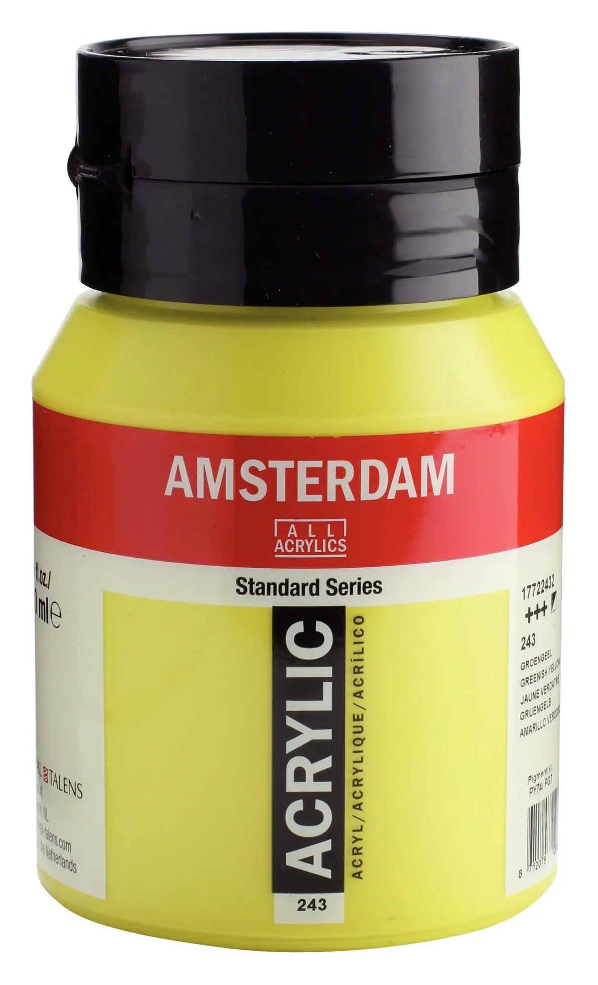 Amsterdam Standard Series Acrylfarbe Flasche 500 ml Grüngelb 243 - Kidis Art