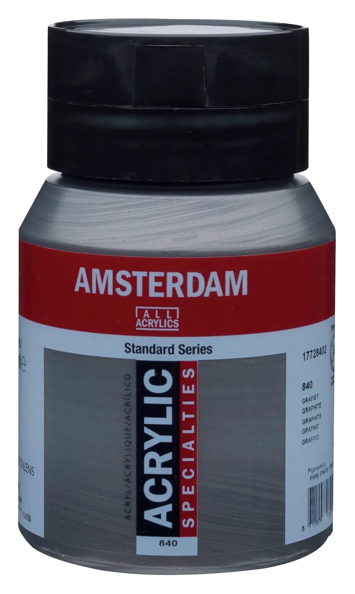 Amsterdam Standard Series Acrylfarbe Flasche 500 ml Graphite 840 - Kidis Art