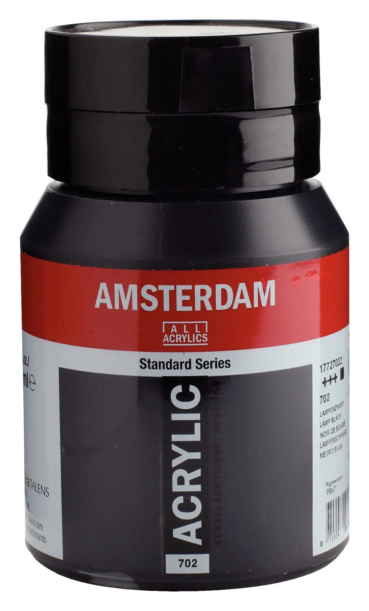 Amsterdam Standard Series Acrylfarbe Flasche 500 ml Lampenschwarz 702 - Kidis Art