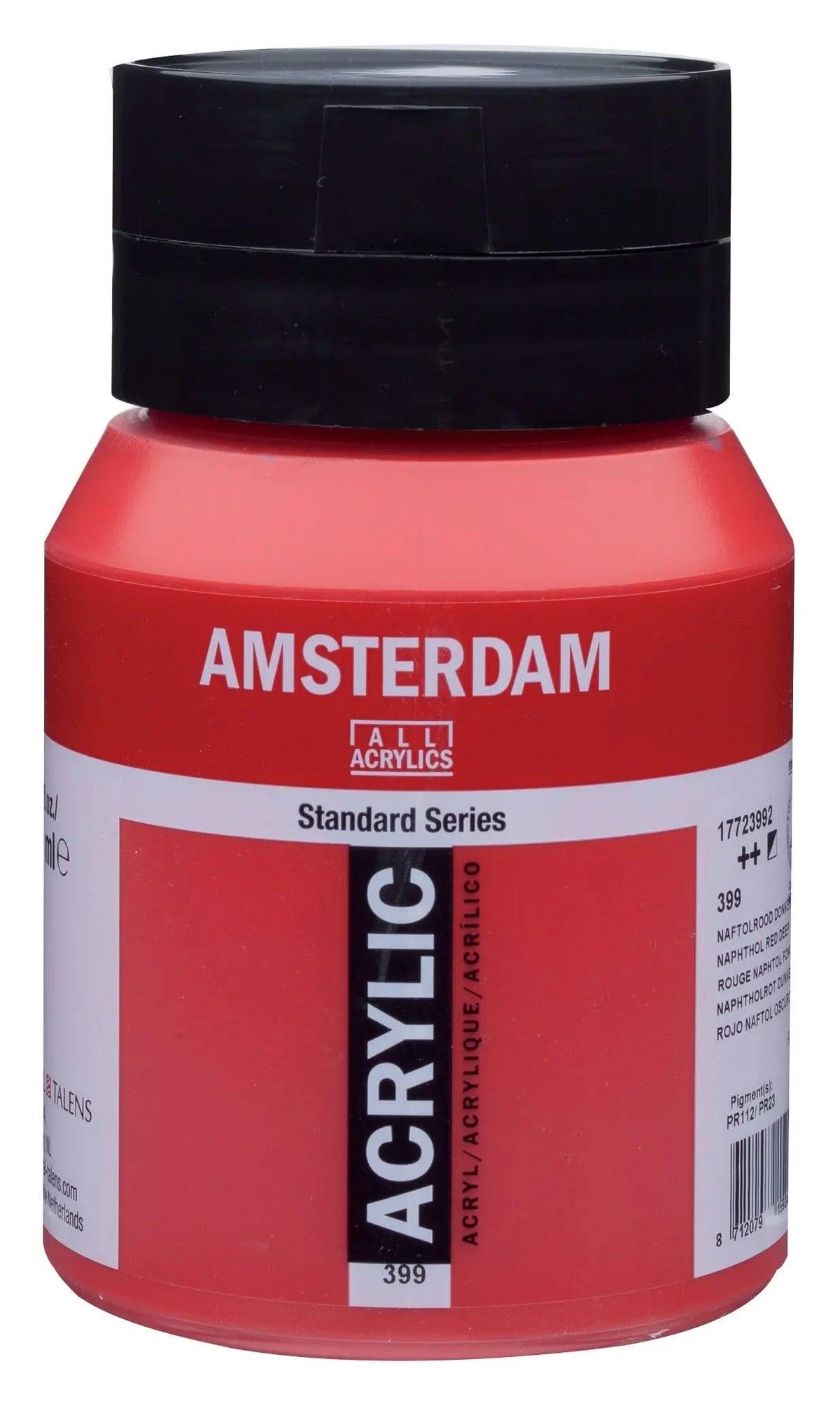 Amsterdam Standard Series Acrylfarbe Flasche 500 ml Naphtholrot Dunkel 399 - Kidis Art