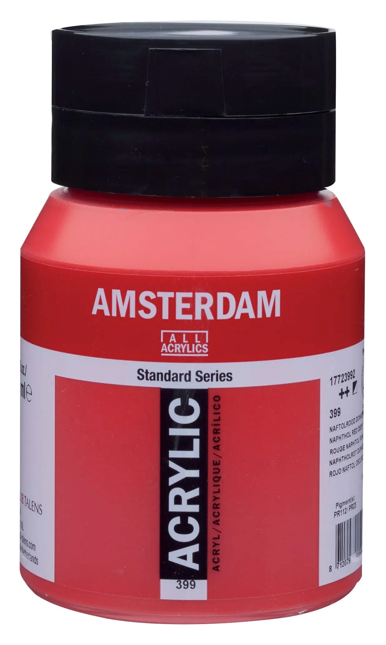 Amsterdam Standard Series Acrylfarbe Flasche 500 ml Naphtholrot Dunkel 399 - Kidis Art