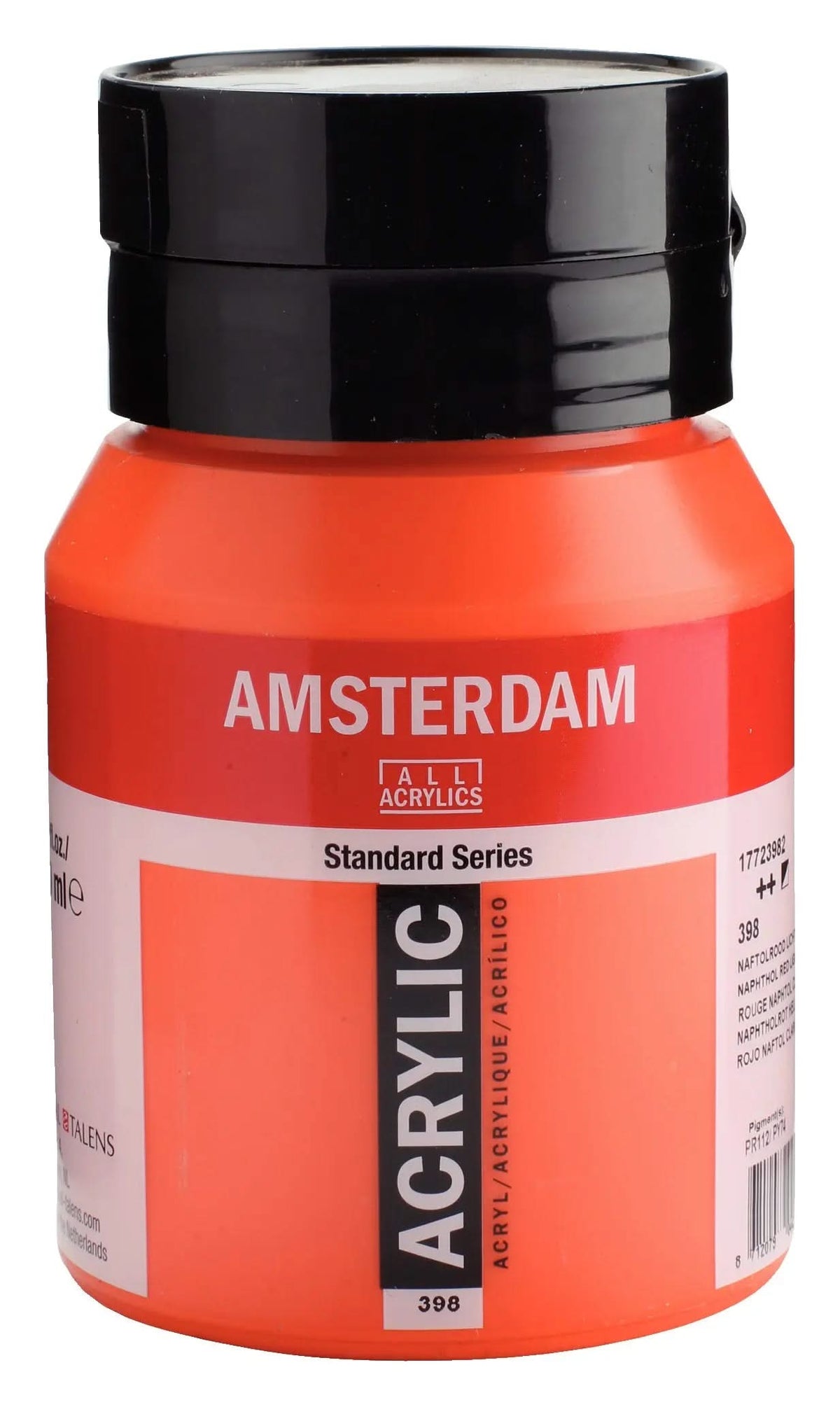Amsterdam Standard Series Acrylfarbe Flasche 500 ml Naphtholrot Hell 398 - Kidis Art