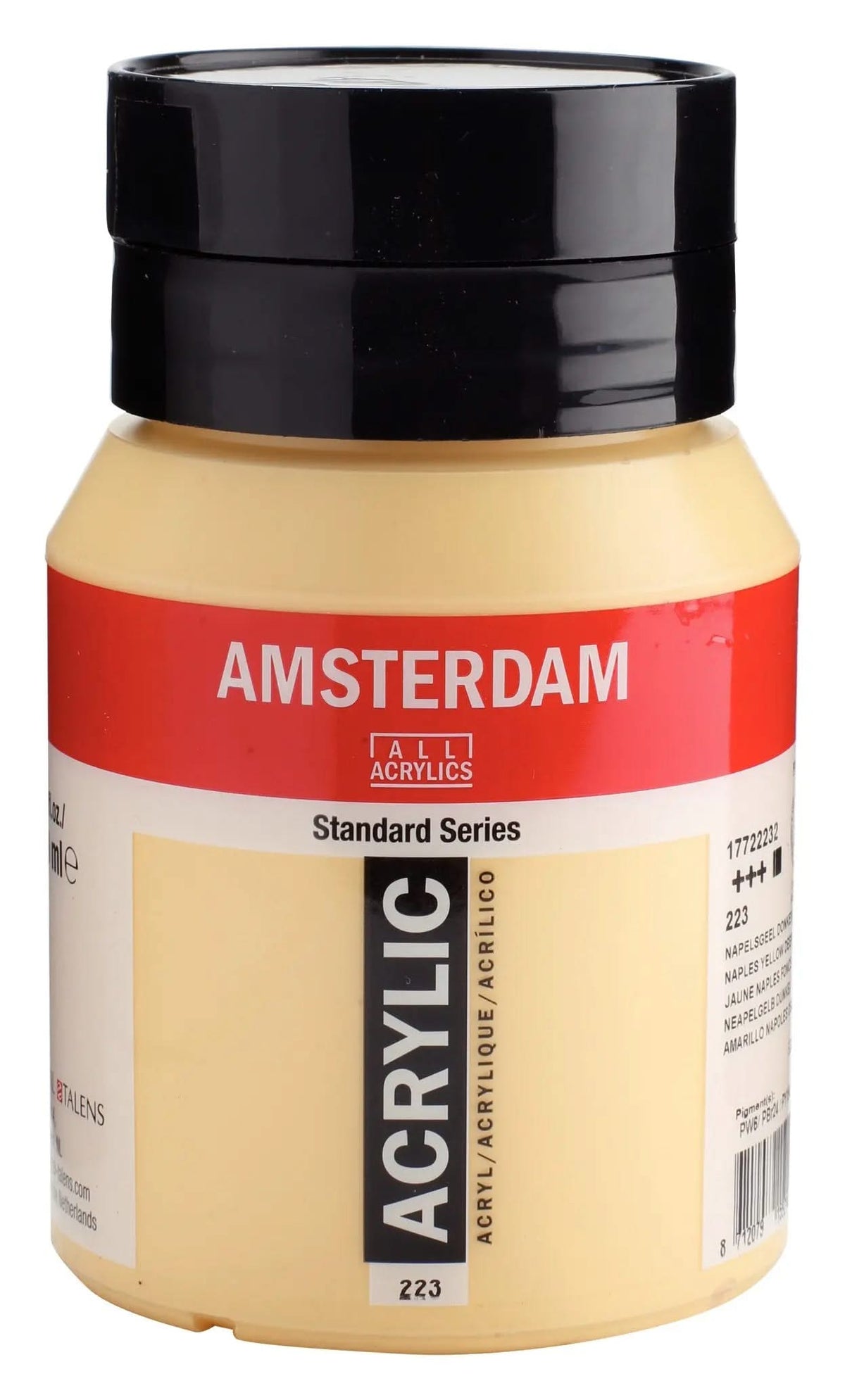 Amsterdam Standard Series Acrylfarbe Flasche 500 ml Neapelgelb Dunkel 223 - Kidis Art