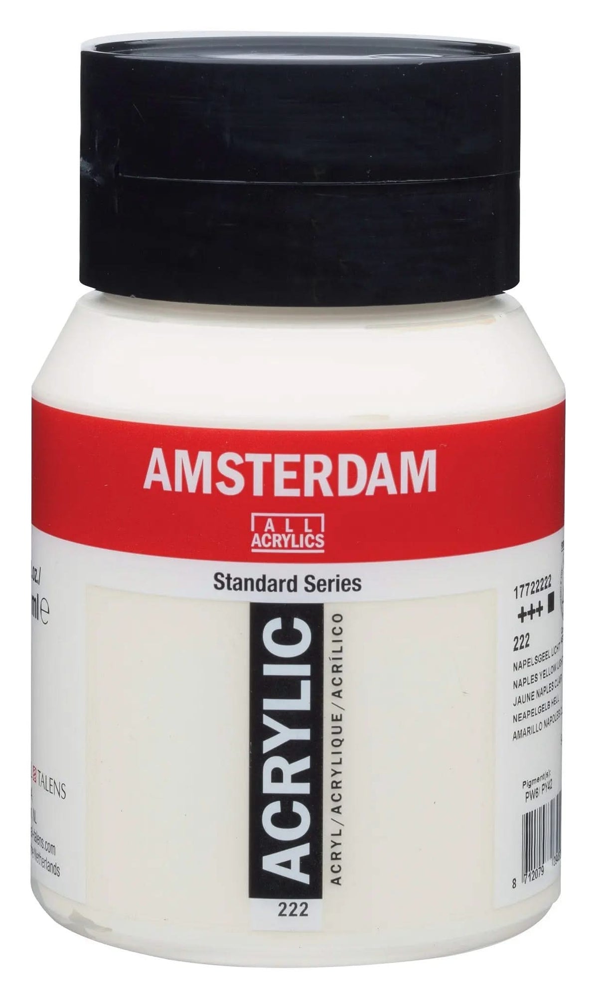 Amsterdam Standard Series Acrylfarbe Flasche 500 ml Neapelgelb Hell 222 - Kidis Art