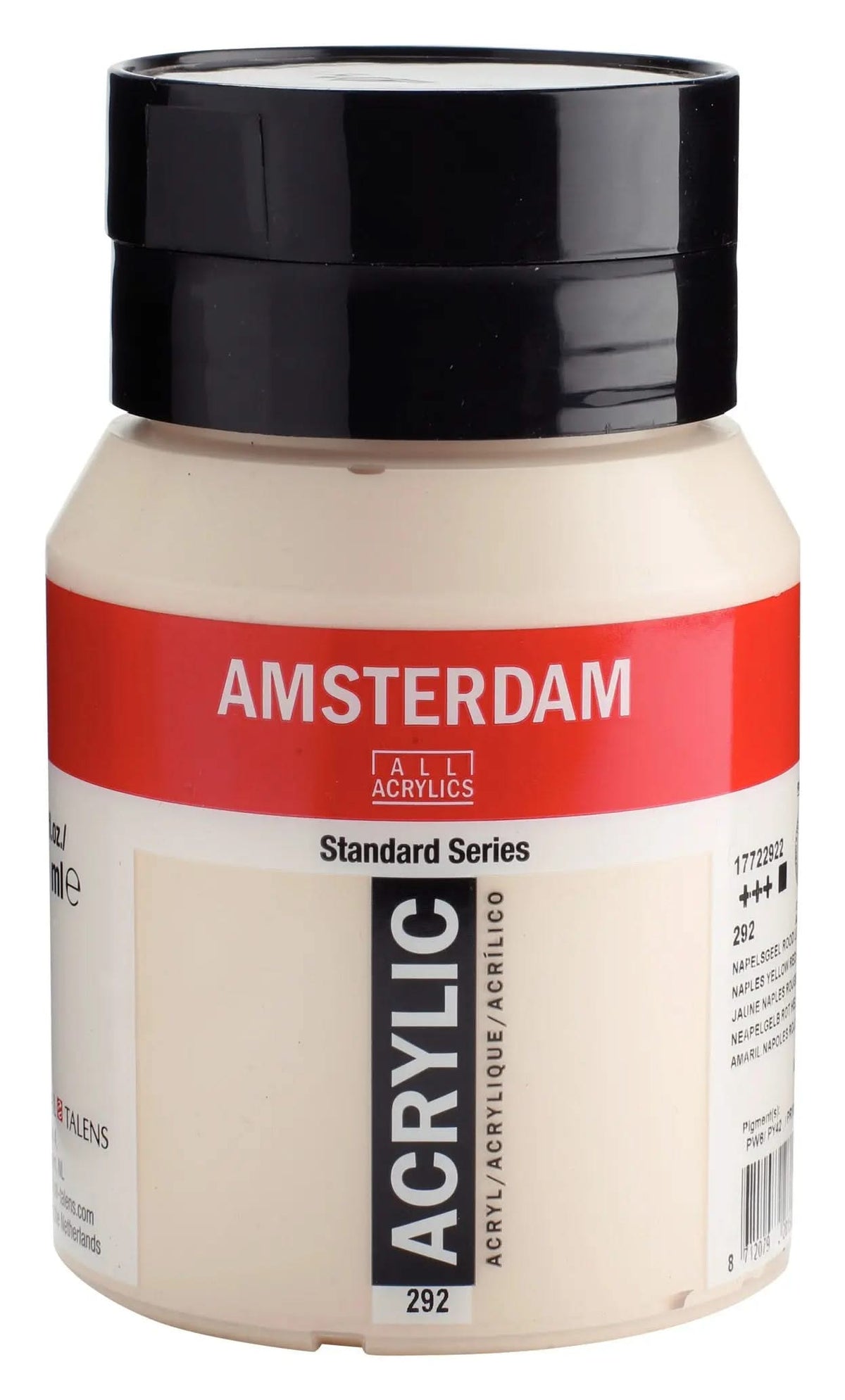 Amsterdam Standard Series Acrylfarbe Flasche 500 ml Neapelgelb Rot Hell 292 - Kidis Art